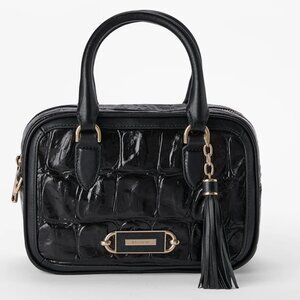 NWT - Brahmin Mara - Black Castle View Crossbody Purse and Matching Wallet